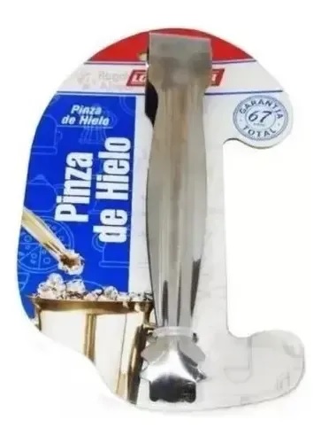 [1736] PINZA P/ HIELO 14 CM. ACERO INOX. - 565