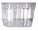 [2513] JUEGO 4 VASOS CRISTAL FACETEADO - 703