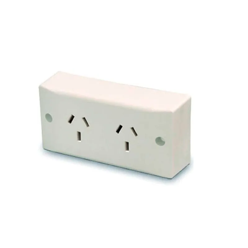 [3092] TOMA DOBLE ADAPTADOR C/ENCHUFE BLANCO 0330
