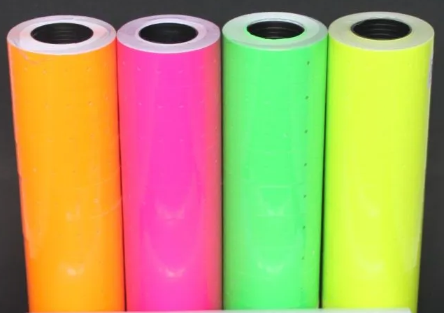 [7937] ROLLO ETIQUETAS FLUO AMARILLO X 800