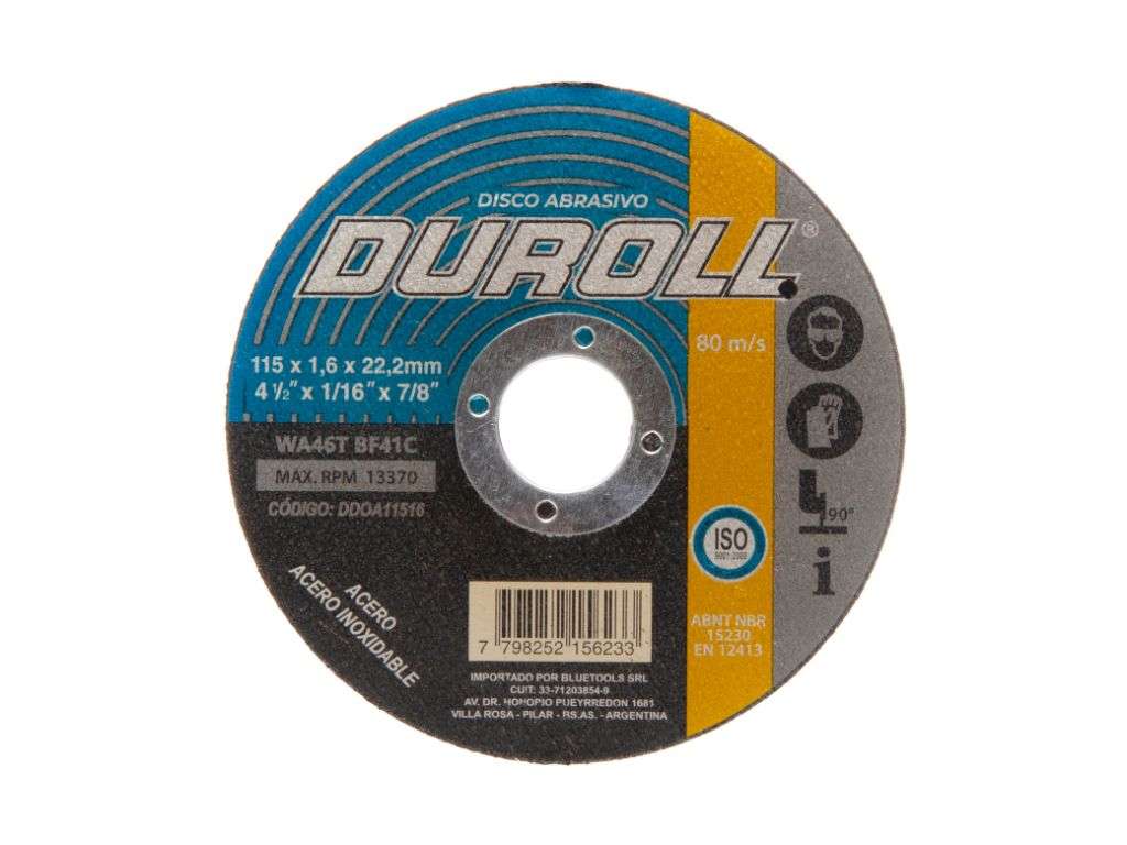 [8492] DISCO DE CORTE O/A 115 1.6X22.2 - DDOA11516