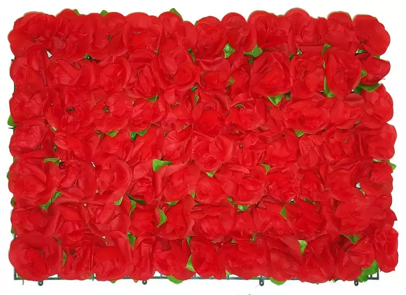 [8545] PANEL DE FLORES ARTIFICIAL ROJAS 60X40CM 90097