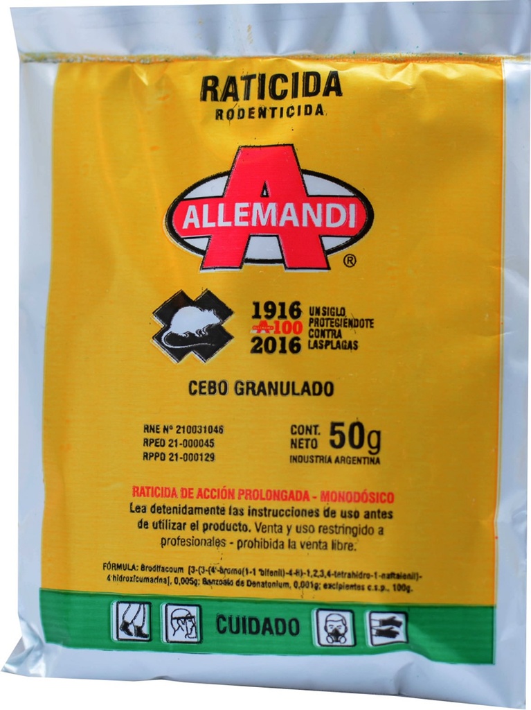 [10000] RATICIDA EN GRANOS SOBRES X50 GR. 17271