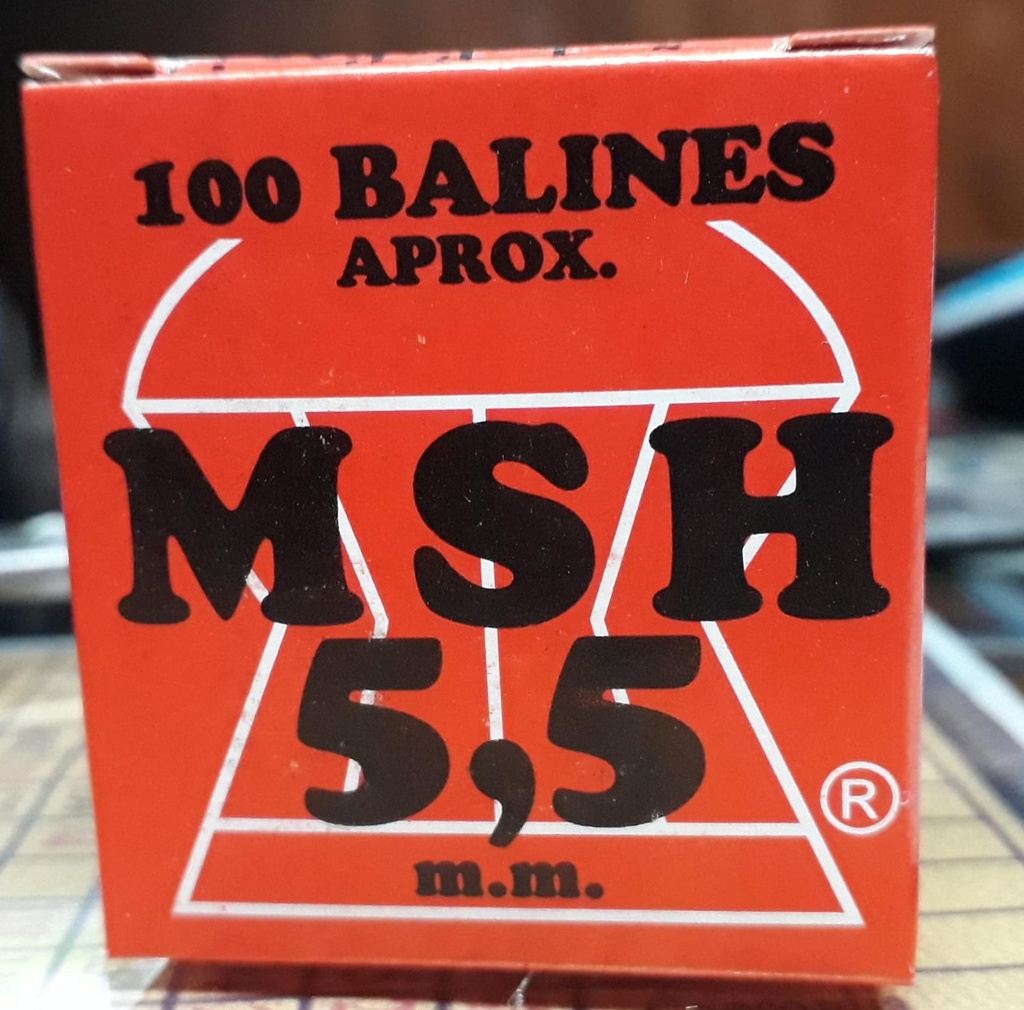 [10352] BALINES 5.5 MM CAJA X100 U.