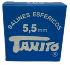 [10368] BALINES ESFERICOS 5.5 MM CAJA X100 U.
