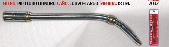 [11617] BOMBILLA PICO LORO CURVA 18 CM. - 2032