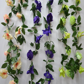 [11711] * CORTINA FLORAL X2.30 MT. ART. GD-019 COLORES SURT.