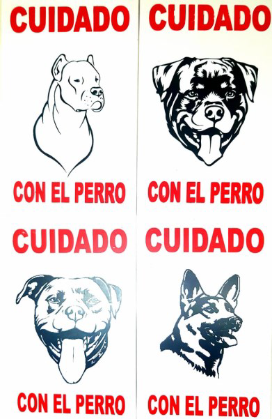 [11999] CARTEL "CUIDADO CON EL PERRO" CCP