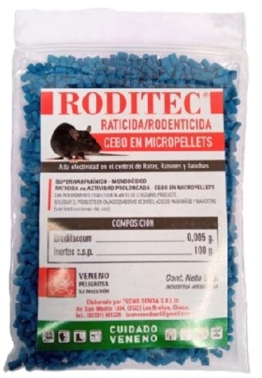 [12093] RATICIDA CEBO MICRO PELLETS X500 GRS.