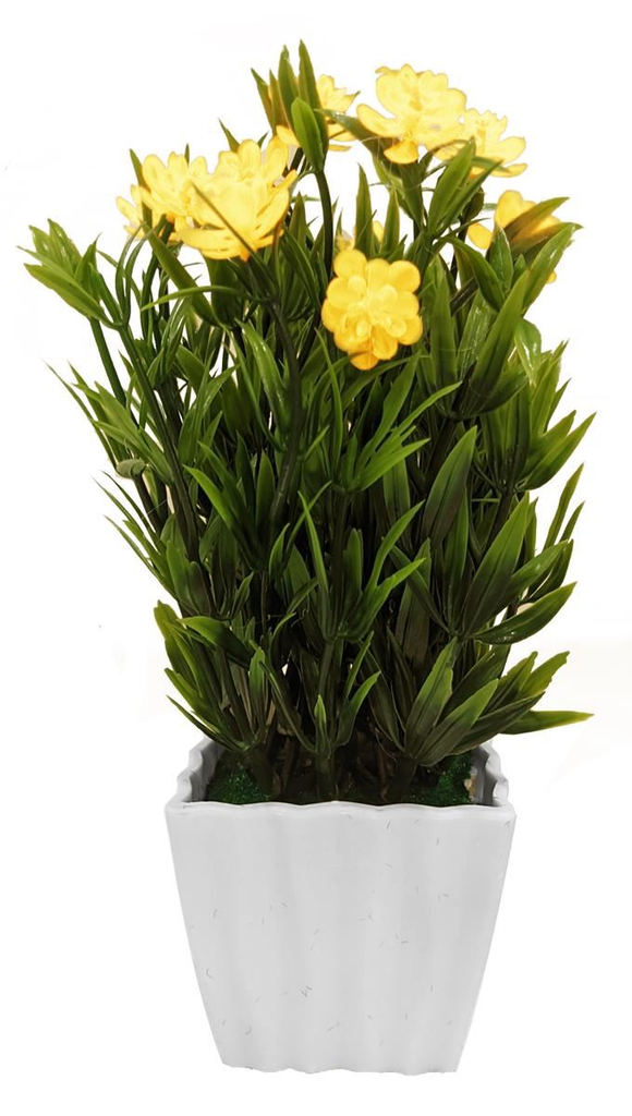 [12133] PLANTA ARTIFICIAL CON MACETA 20CM (AMARILLO, VIOLETA, FUCSIA, SALMON) 90289