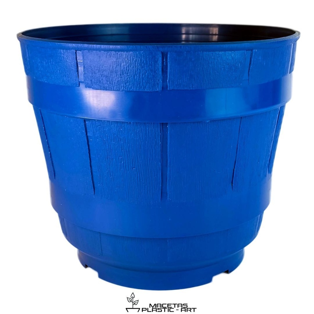 [12319] MACETA SIMIL TONEL DE MADERA N° 16
