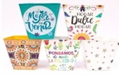 [12494] MACETA DECORADA PIRAMIDAL N° 09 SURTIDAS