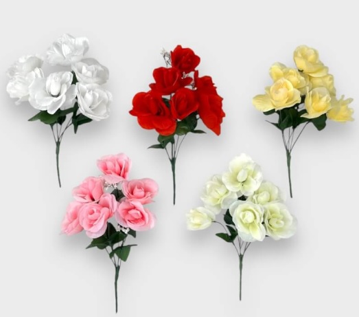 [13729] RAMO DE ROSAS C/GIPSO X 6 U. - TF-15029
