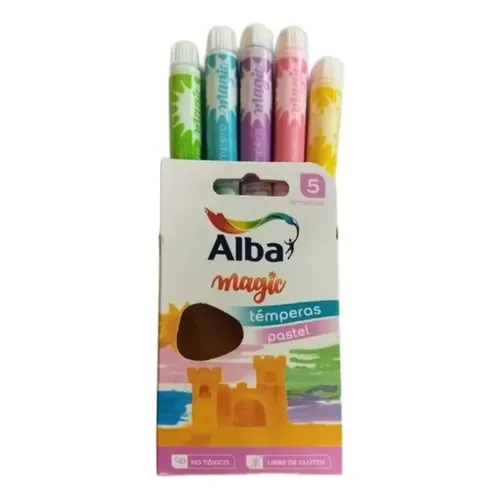 [13870] TEMPERA COLORES PASTEL SURT.  X5 UNID.