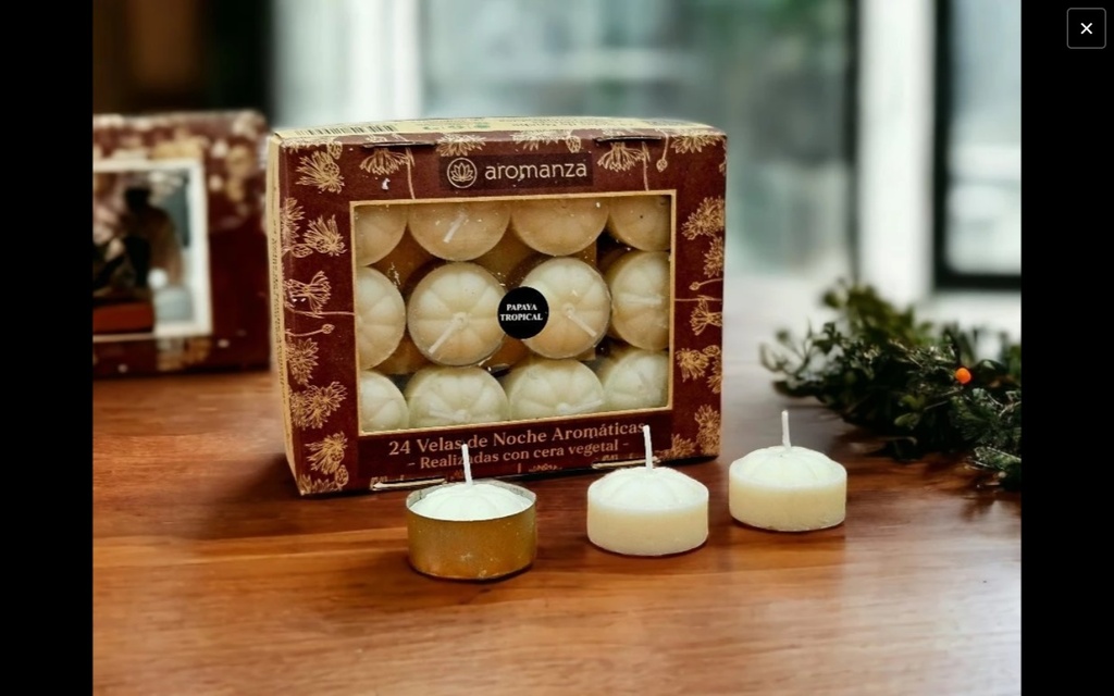 [14022] VELAS DE NOCHE C/ VEGETAL ART. 102PU