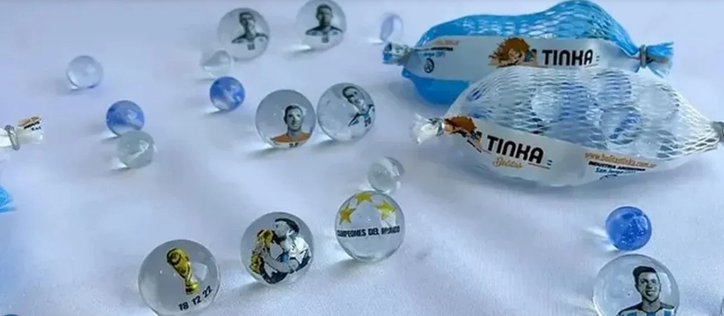 [14041] BOLITAS DE VIDRIO RED X 15 U. CAMPEONES DEL MUNDO