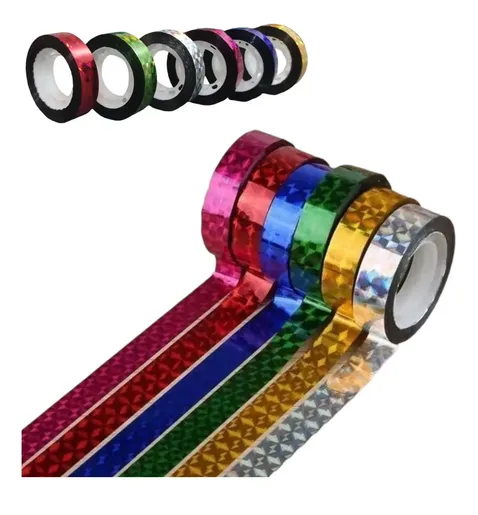 [14563] CINTA ADHESIVA HOLOGRAFICO 12 MM. X 2 MT. 1080