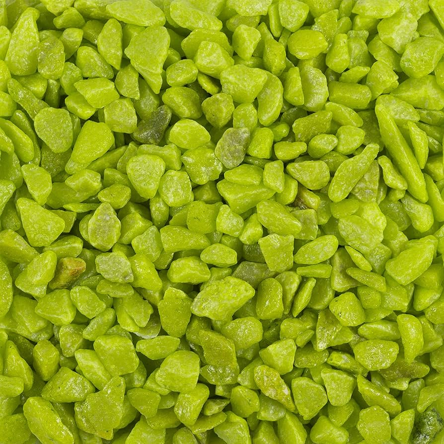 [14594] PIEDRAS DECORATIVAS X500 GRS. COLOR VERDE MANZANA