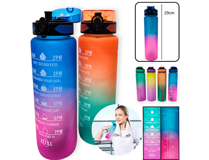 [14674] BOTELLA PLASTICA MOTIVACIONAL 1000 ML. (HW08313)