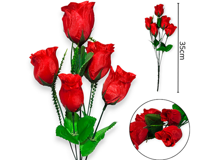 [14858] RAMO FLOR ARTIFICIAL ROJA 35 CM (FL10127RO)