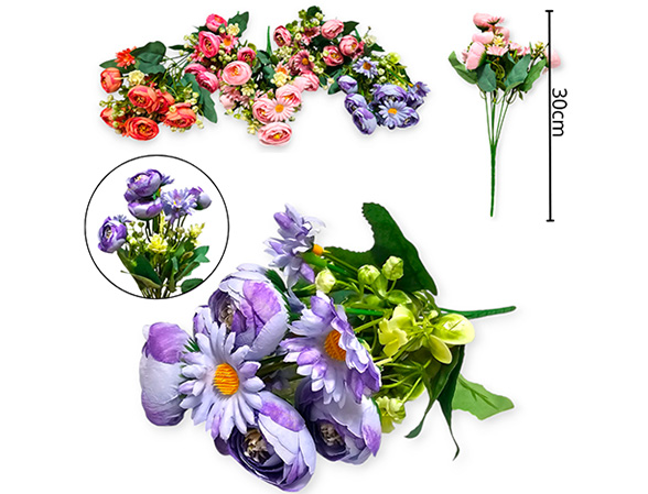 [14860] RAMO FLOR PEONIA VARIOS COLORES (FL10015)