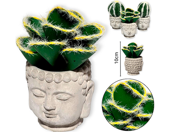 [14870] MACETA PLANTA CACTUS CERAMICA 5.5CM VARIOS MODELOS (FL10193)