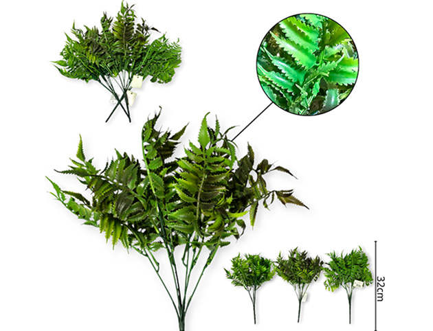 [14872] RAMO ARTIFICIAL HOJA FOLLAJE VARIOS COLORES (FL10145)