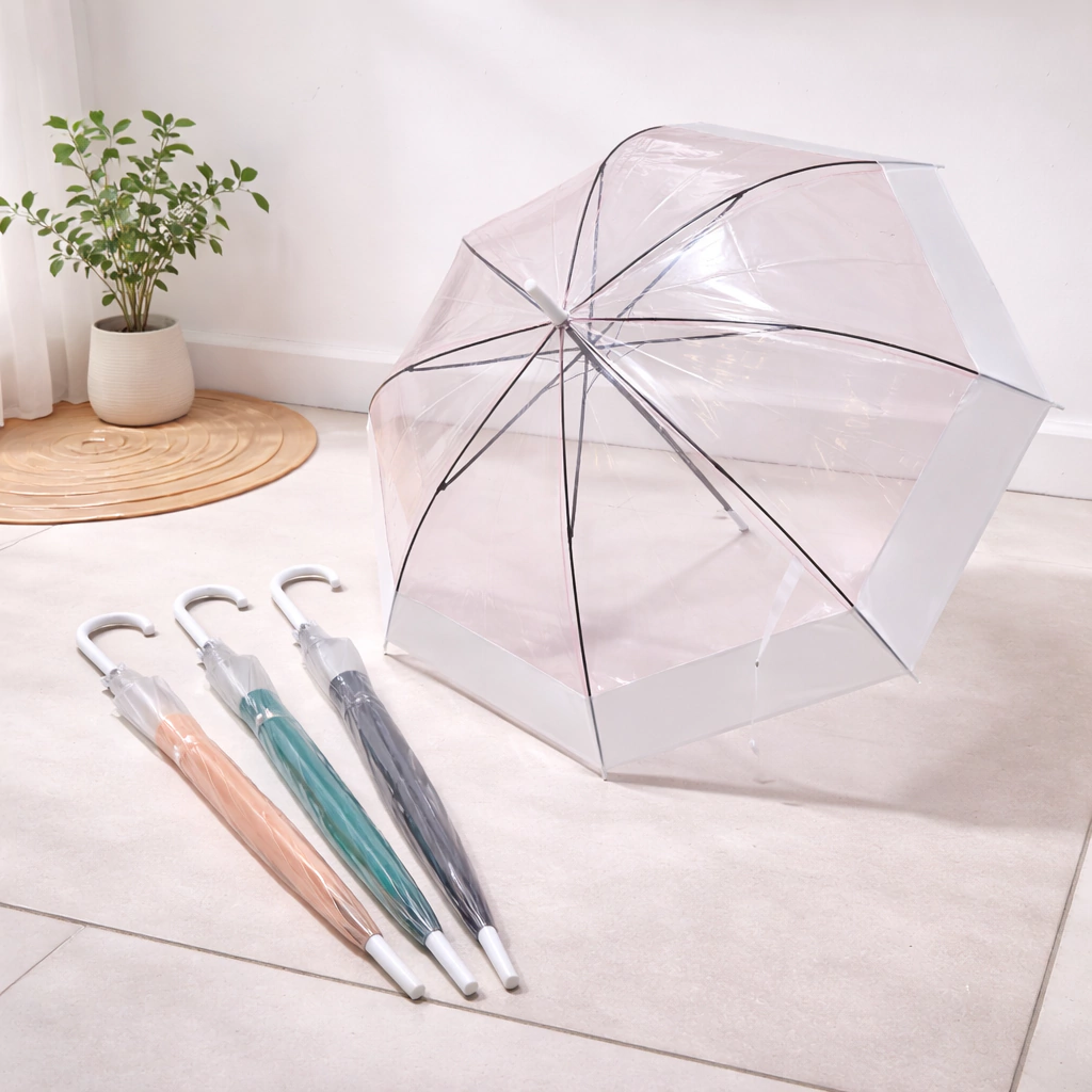 [14899] PARAGUA LARGO 8 VARILLAS 120CM NEW MODA TRANSPARENTE (UB10043)