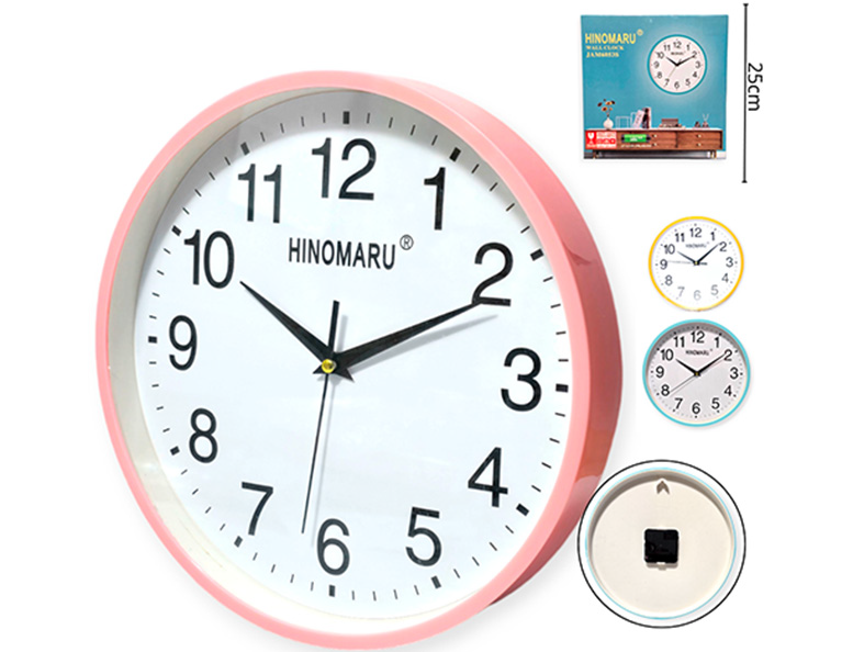 [14907] RELOJ DE PARED25 CM FONDO BLANCO (WQ00284)